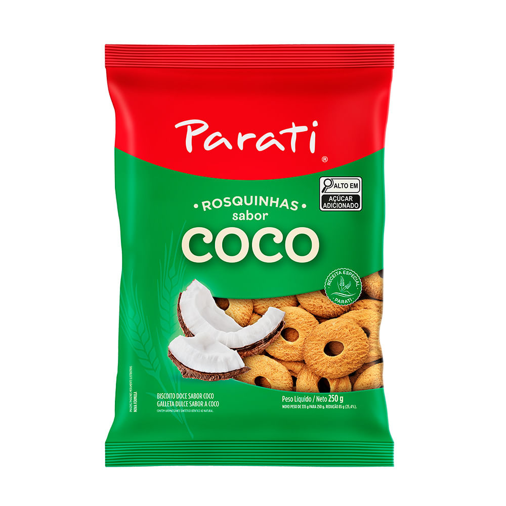 Encontraproduto.com.br - Biscoito Rosquinha Coco Parati 250g