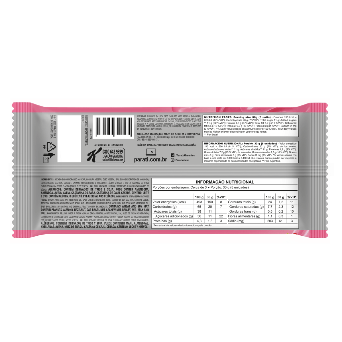 Encontraproduto.com.br - Biscoito Wafer Recheio Morango Minueto 81g