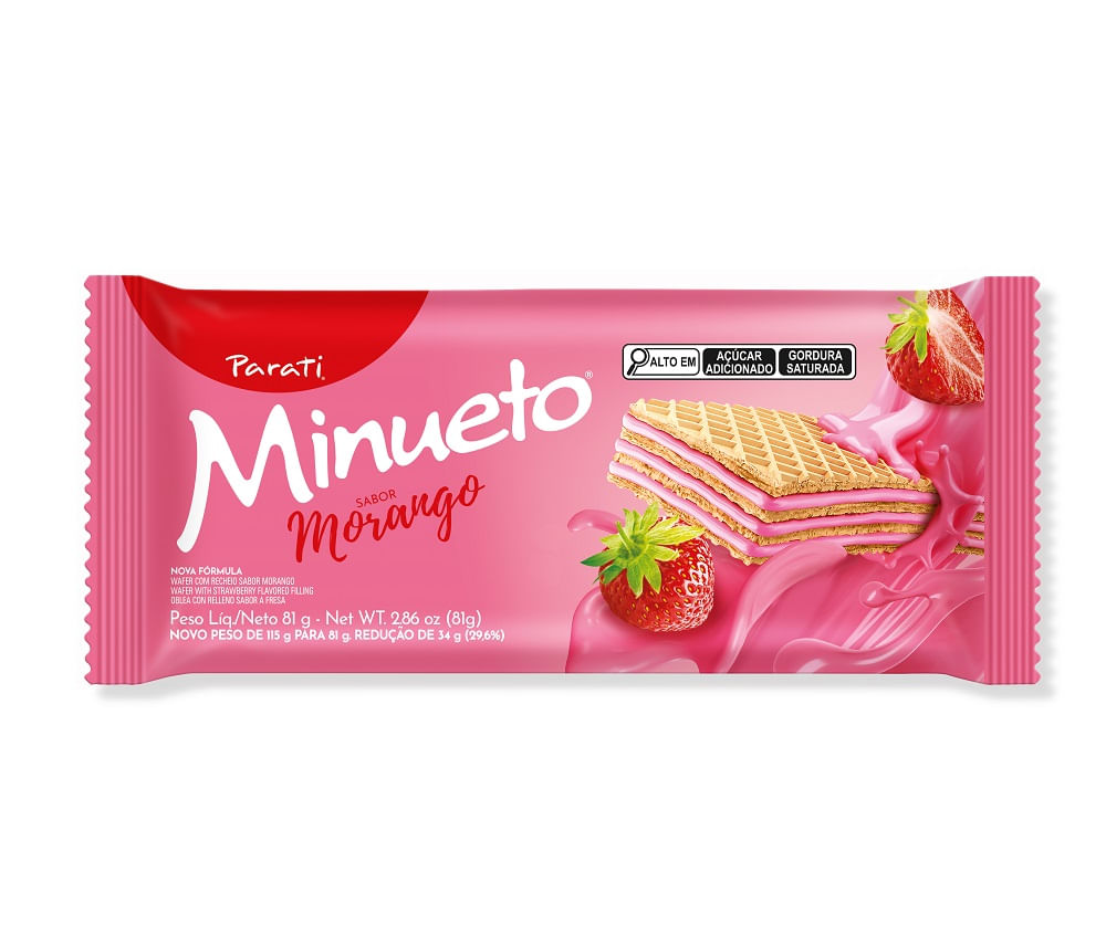 Encontraproduto.com.br - Biscoito Wafer Recheio Morango Minueto 81g