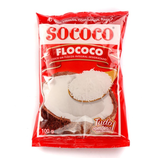 Encontraproduto.com.br - Flocos De Coco Flococo Sococo Pacote 100g