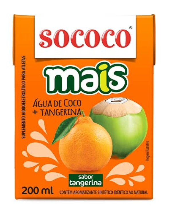 Encontraproduto.com.br - Água de Coco Sococo Tangerina TP com 200ml