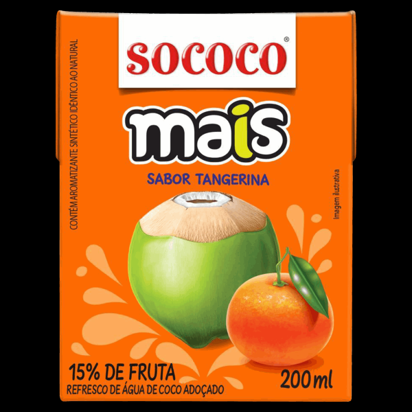 Encontraproduto.com.br - Água de Coco Sococo Tangerina TP com 200ml
