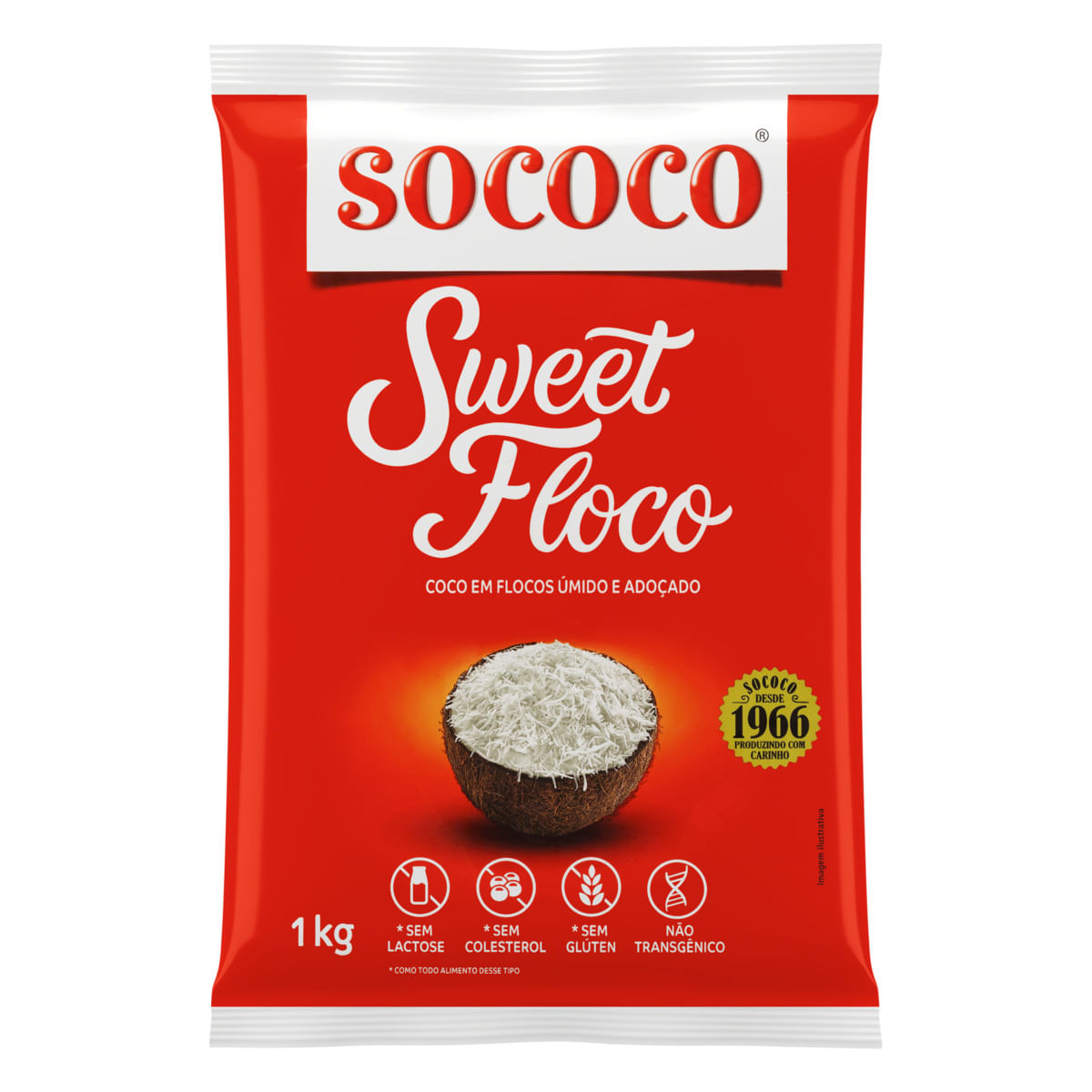 Encontraproduto.com.br - Coco Sococo Sweet Flocos Pacote com 1kg