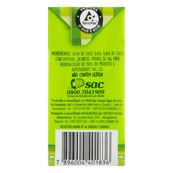 Encontraproduto.com.br - ÁGUA DE COCO MAIS COCO 200ML