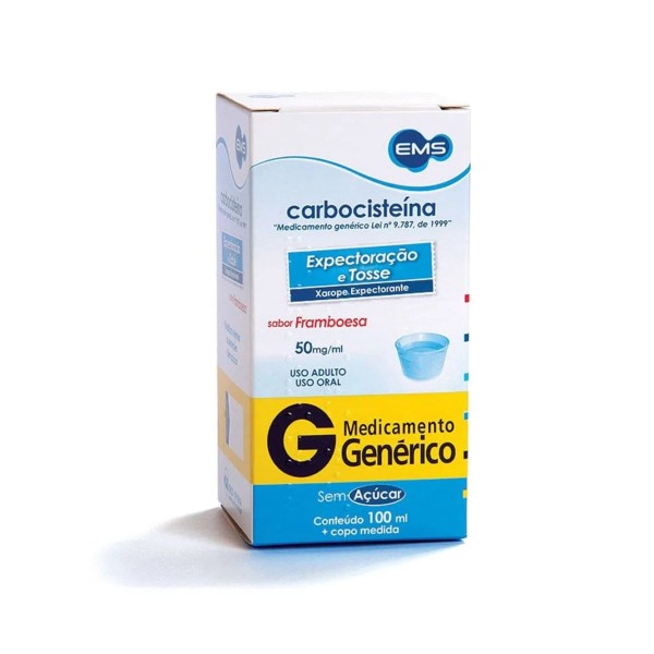 Encontraproduto.com.br - Carbocisteína 250mg/5ml  Xarope 100ml Genérico Ems