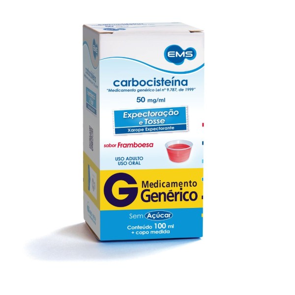 Encontraproduto.com.br - Carbocisteína 250mg/5ml  Xarope 100ml Genérico Ems