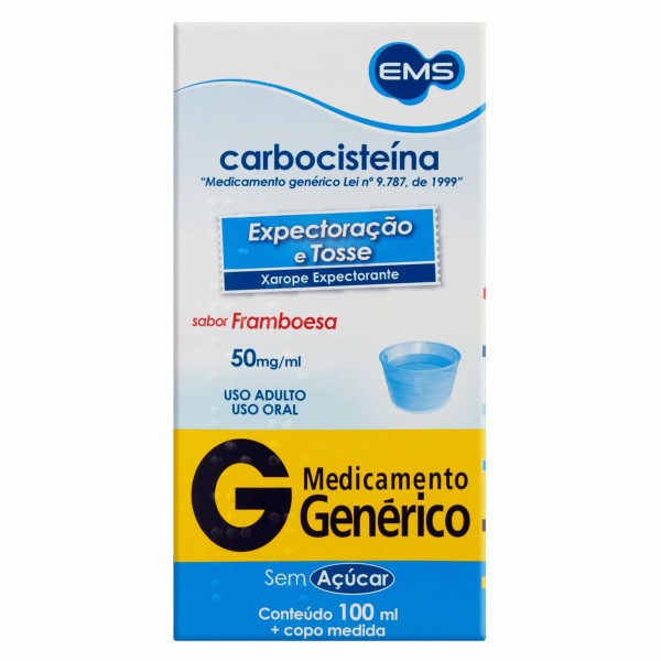 Encontraproduto.com.br - Carbocisteína 250mg/5ml  Xarope 100ml Genérico Ems