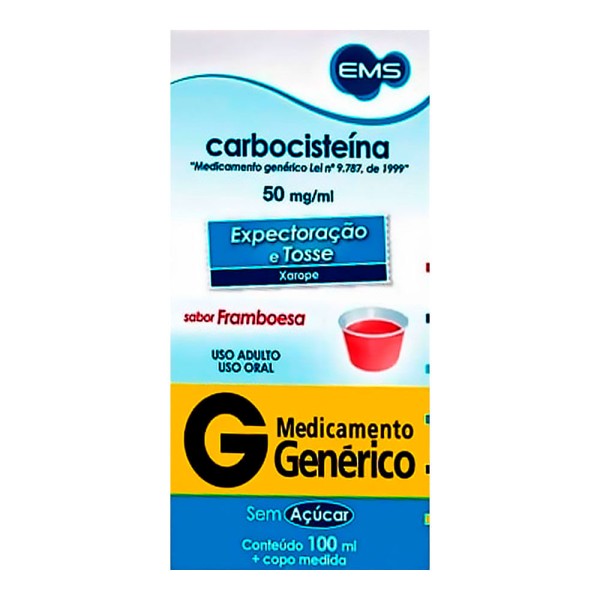 Encontraproduto.com.br - Carbocisteína 250mg/5ml  Xarope 100ml Genérico Ems