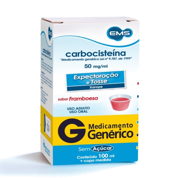 Encontraproduto.com.br - Carbocisteína 250mg/5ml  Xarope 100ml Genérico Ems