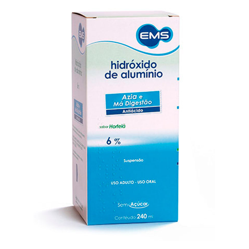 Encontraproduto.com.br - Hidróxido de Alumínio 61,5mg EMS Sabor Hortelã 240ml