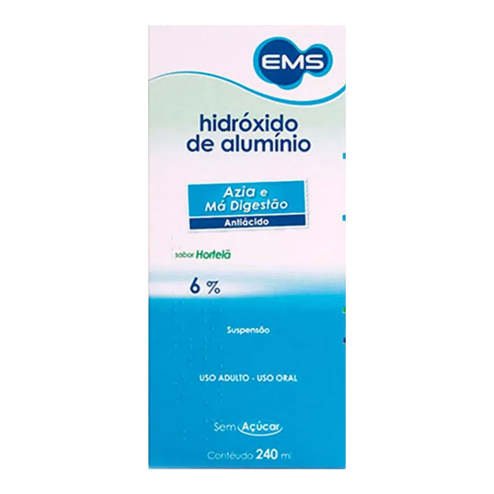 Encontraproduto.com.br - Hidróxido de Alumínio 61,5mg EMS Sabor Hortelã 240ml
