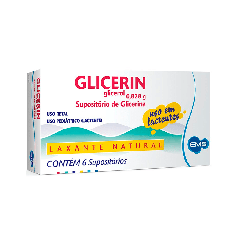 Encontraproduto.com.br - Glicerin 0.813g Supósitorio - Caixa com 6 Supositórios