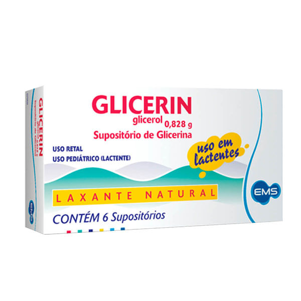 Encontraproduto.com.br - Glicerin 0.813g Supósitorio - Caixa com 6 Supositórios