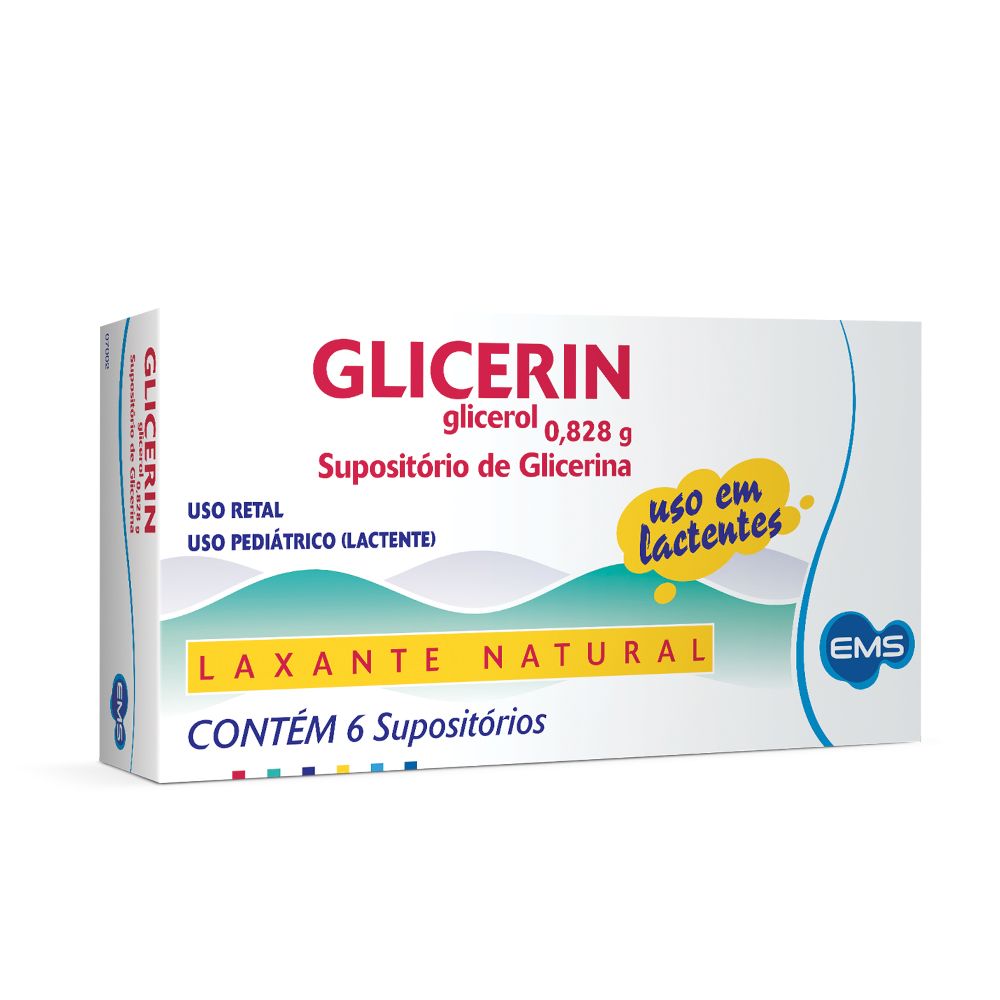 Encontraproduto.com.br - Glicerin 0.813g Supósitorio - Caixa com 6 Supositórios