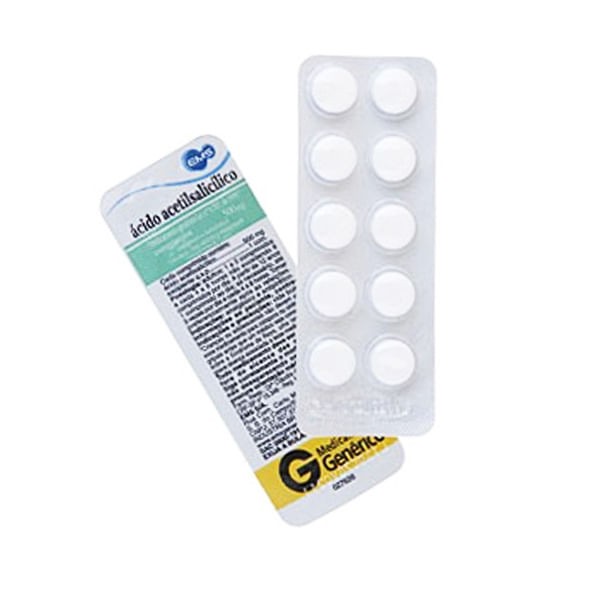 Encontraproduto.com.br - Ácido Acetilsalicílico Adulto 500mg com 10 Comprimidos - Ems Genérico