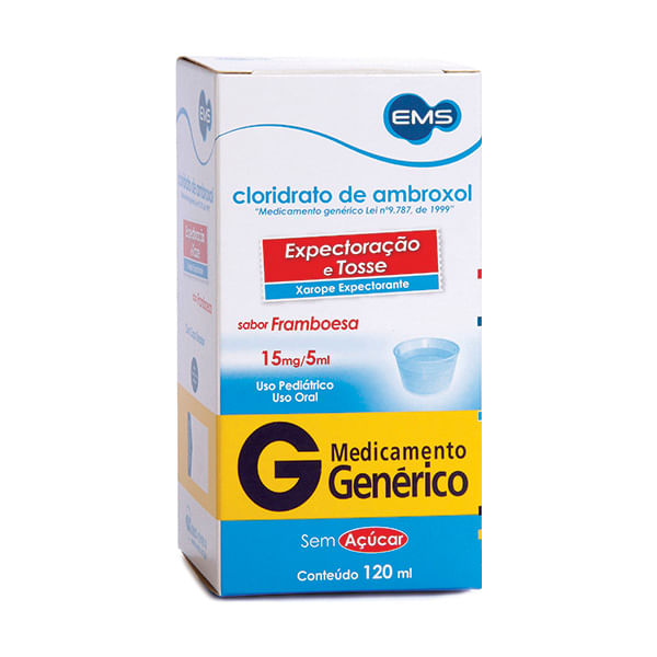 Encontraproduto.com.br - Cloridrato De Ambroxol - Ems 3Mg Xarope Sem Açúcar Frasco Com 120Ml Infantil