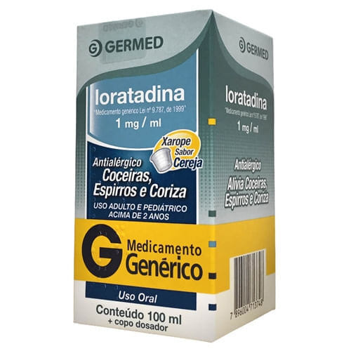Encontraproduto.com.br - Loratadina 1mg Xarope 100ml - Genérico - Germed