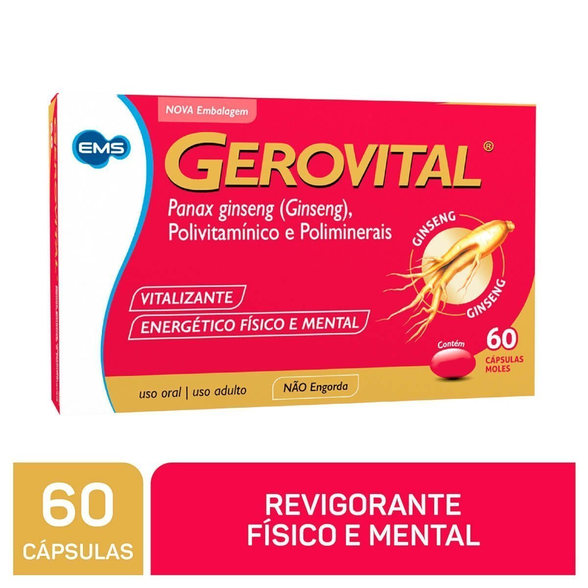 Encontraproduto.com.br - Gerovital Com 60 Capsulas