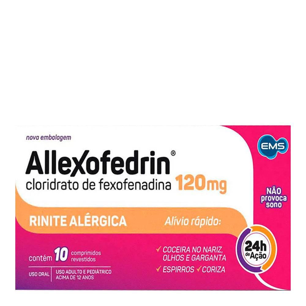 Encontraproduto.com.br - Allexofedrin 120mg 10 Comprimidos Revestidos