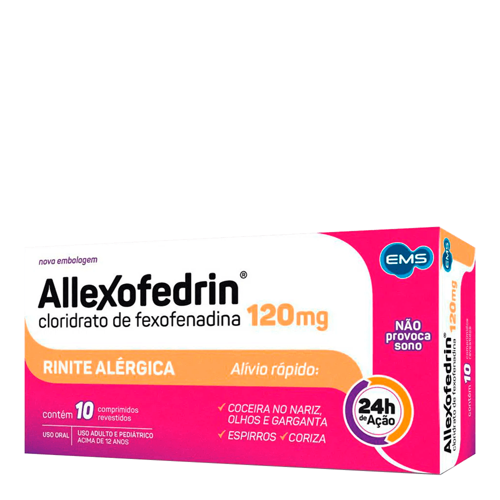 Encontraproduto.com.br - Allexofedrin 120mg 10 Comprimidos Revestidos