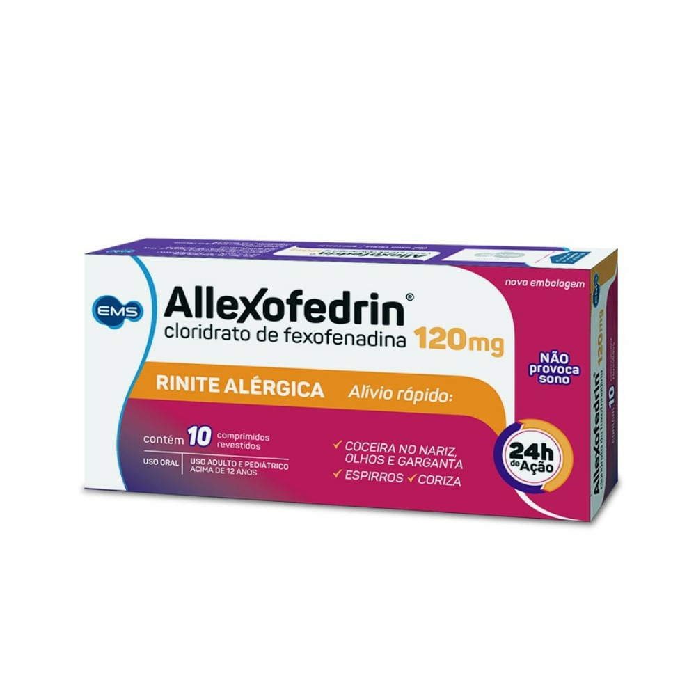 Encontraproduto.com.br - Allexofedrin 120mg 10 Comprimidos Revestidos