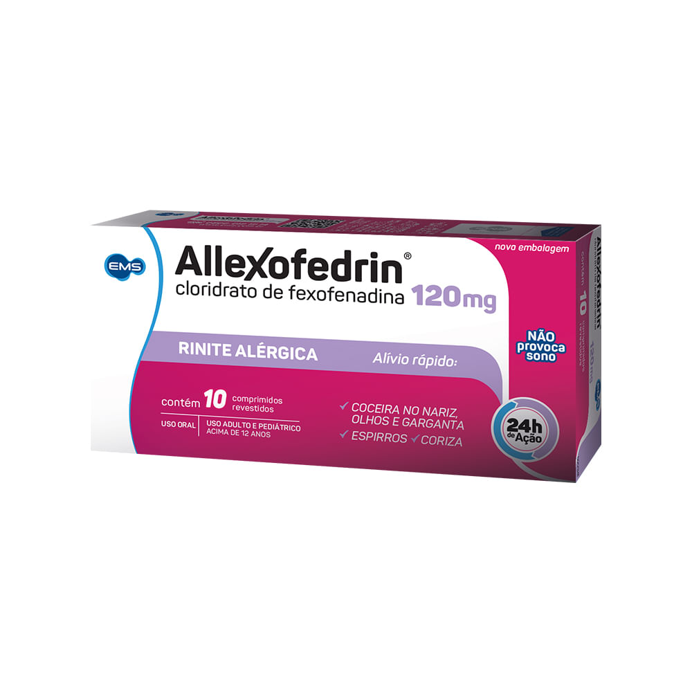 Encontraproduto.com.br - Allexofedrin 120mg 10 Comprimidos Revestidos