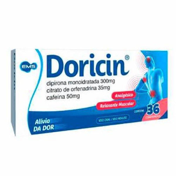 Encontraproduto.com.br - Doricin 50MG + 300MG + 35MG Comprimido - Caixa com 36 Comprimidos