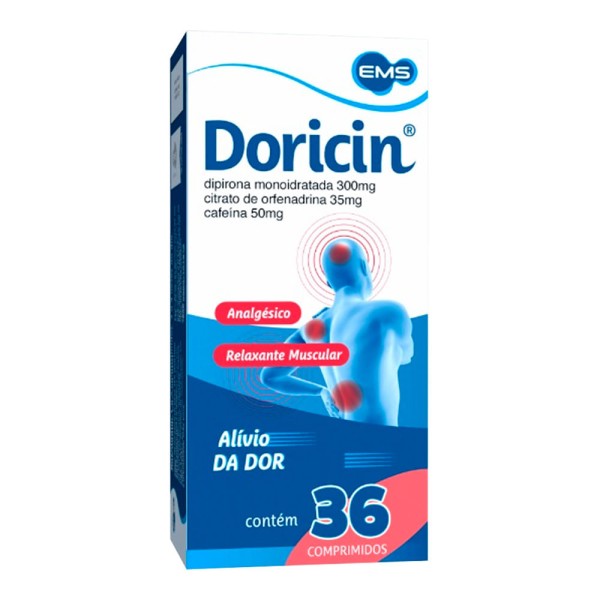 Encontraproduto.com.br - Doricin 50MG + 300MG + 35MG Comprimido - Caixa com 36 Comprimidos