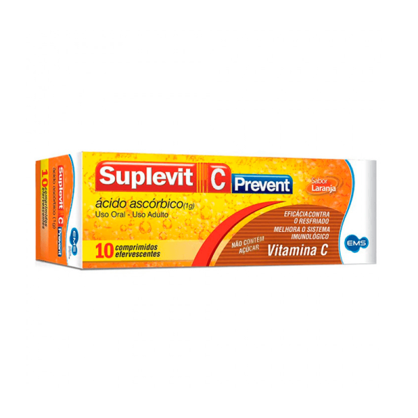 Encontraproduto.com.br - SUPLEVIT C PREVENT 1G 10 COMPRIMIDOS EFERVESCENTES