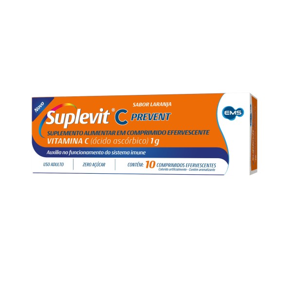 Encontraproduto.com.br - SUPLEVIT C PREVENT 1G 10 COMPRIMIDOS EFERVESCENTES