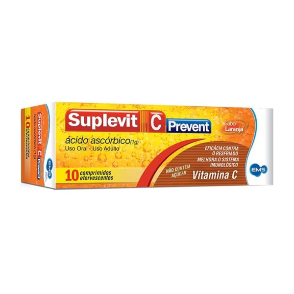 Encontraproduto.com.br - SUPLEVIT C PREVENT 1G 10 COMPRIMIDOS EFERVESCENTES