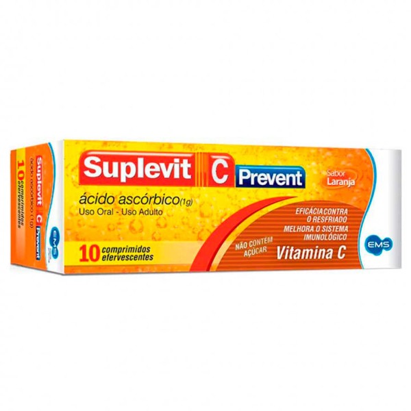 Encontraproduto.com.br - SUPLEVIT C PREVENT 1G 10 COMPRIMIDOS EFERVESCENTES