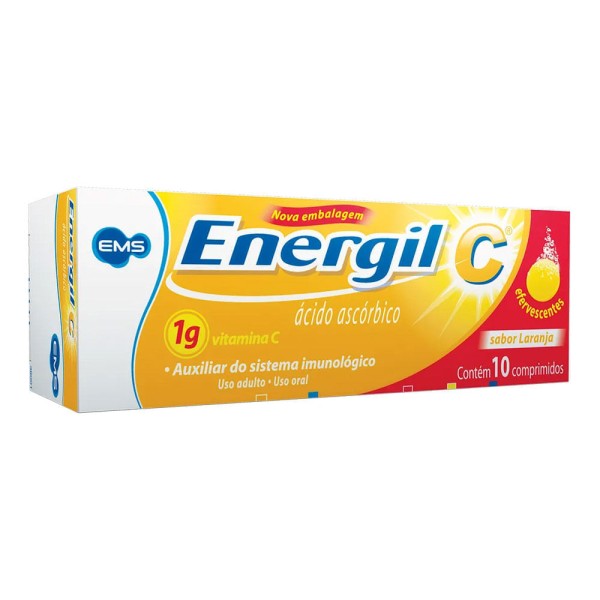 Encontraproduto.com.br - Energil C 1g com 10 Comprimidos Efervescentes - Sigma Pharma