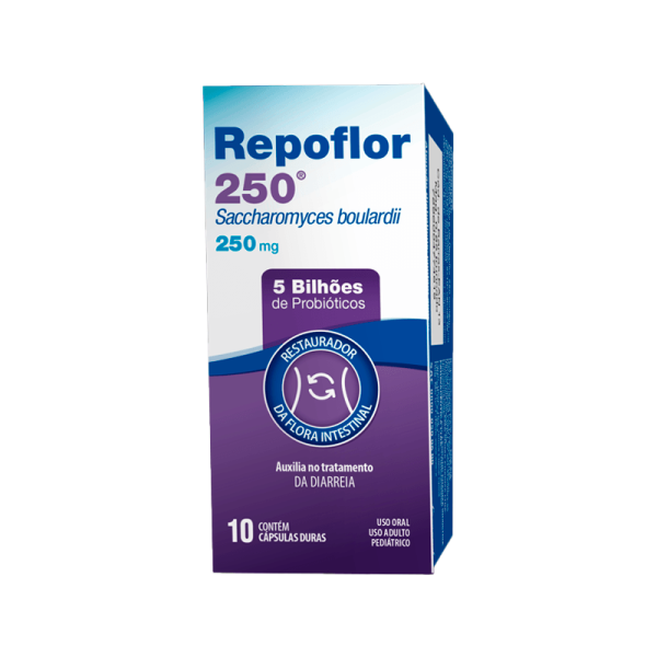 Encontraproduto.com.br - Repoflor Com 10 Capsulas Duras 250mg