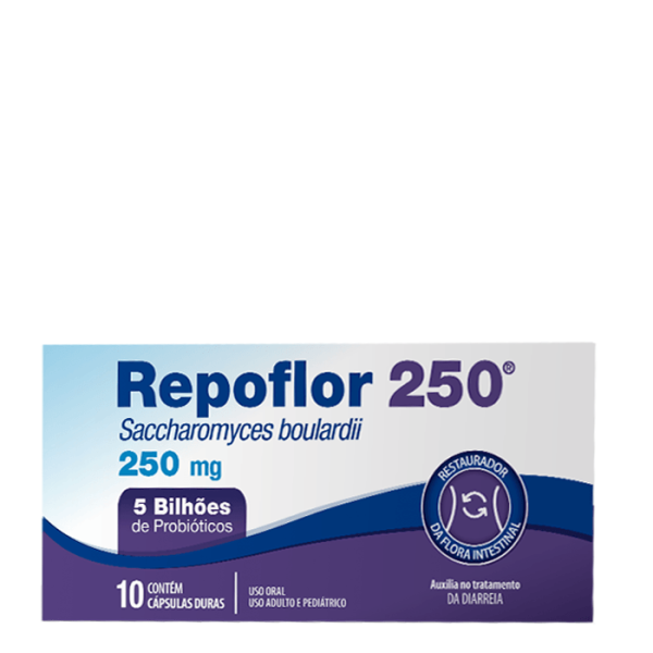 Encontraproduto.com.br - Repoflor Com 10 Capsulas Duras 250mg