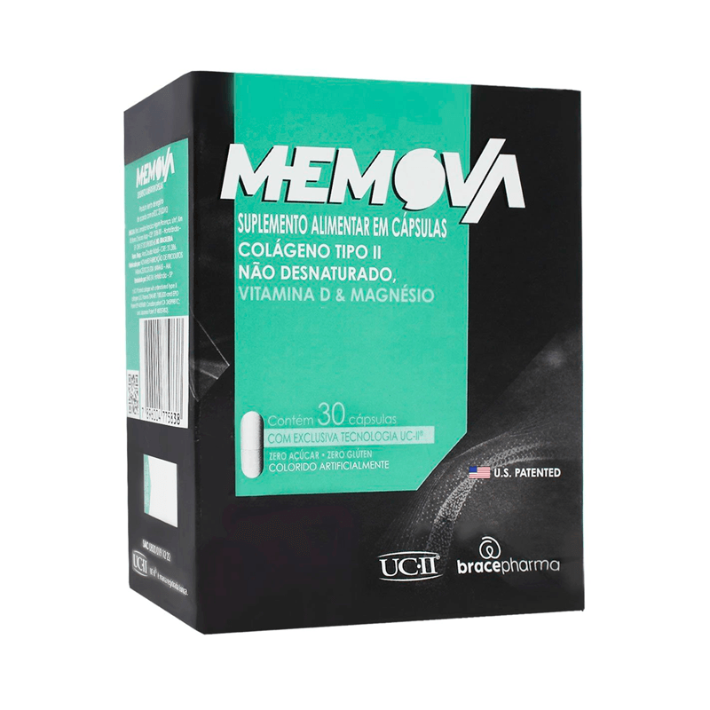 Encontraproduto.com.br - Suplemento Alimentar Memova Colágeno Tipo II 30 Cápsulas