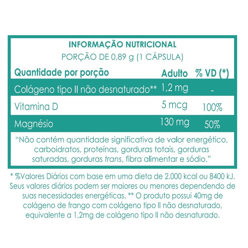 Encontraproduto.com.br - Suplemento Alimentar Memova Colágeno Tipo II 30 Cápsulas