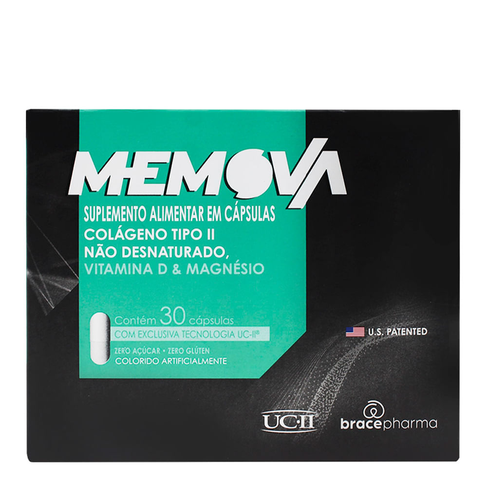 Encontraproduto.com.br - Suplemento Alimentar Memova Colágeno Tipo II 30 Cápsulas