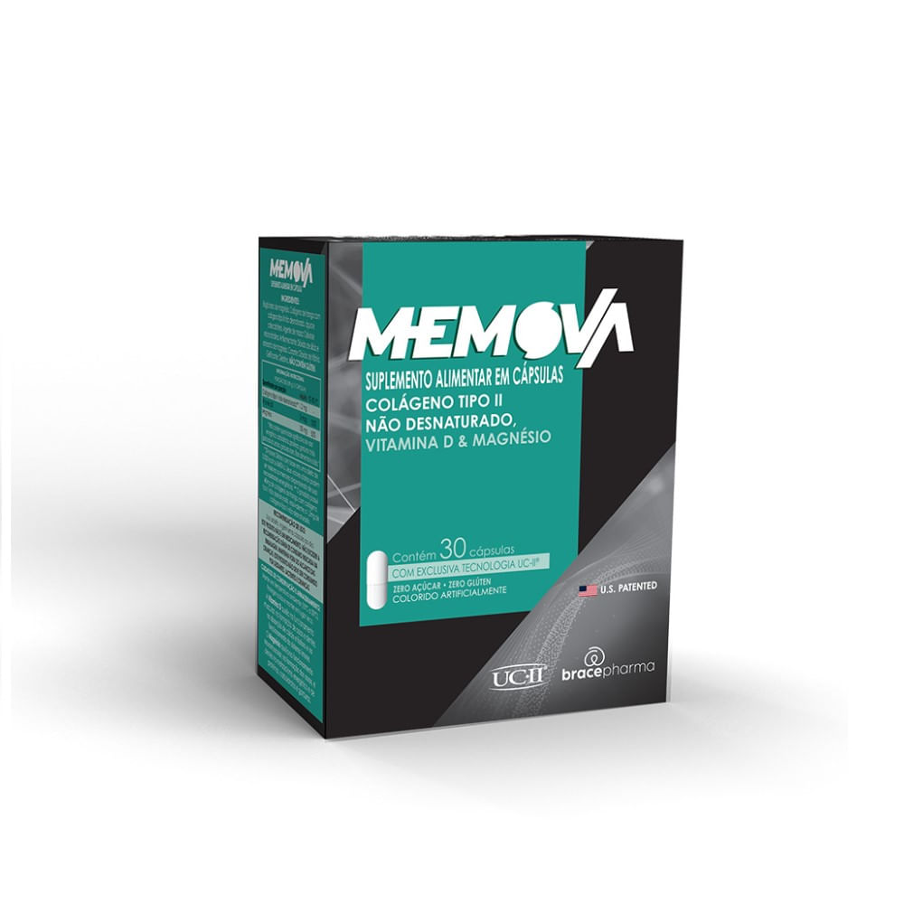 Encontraproduto.com.br - Suplemento Alimentar Memova Colágeno Tipo II 30 Cápsulas