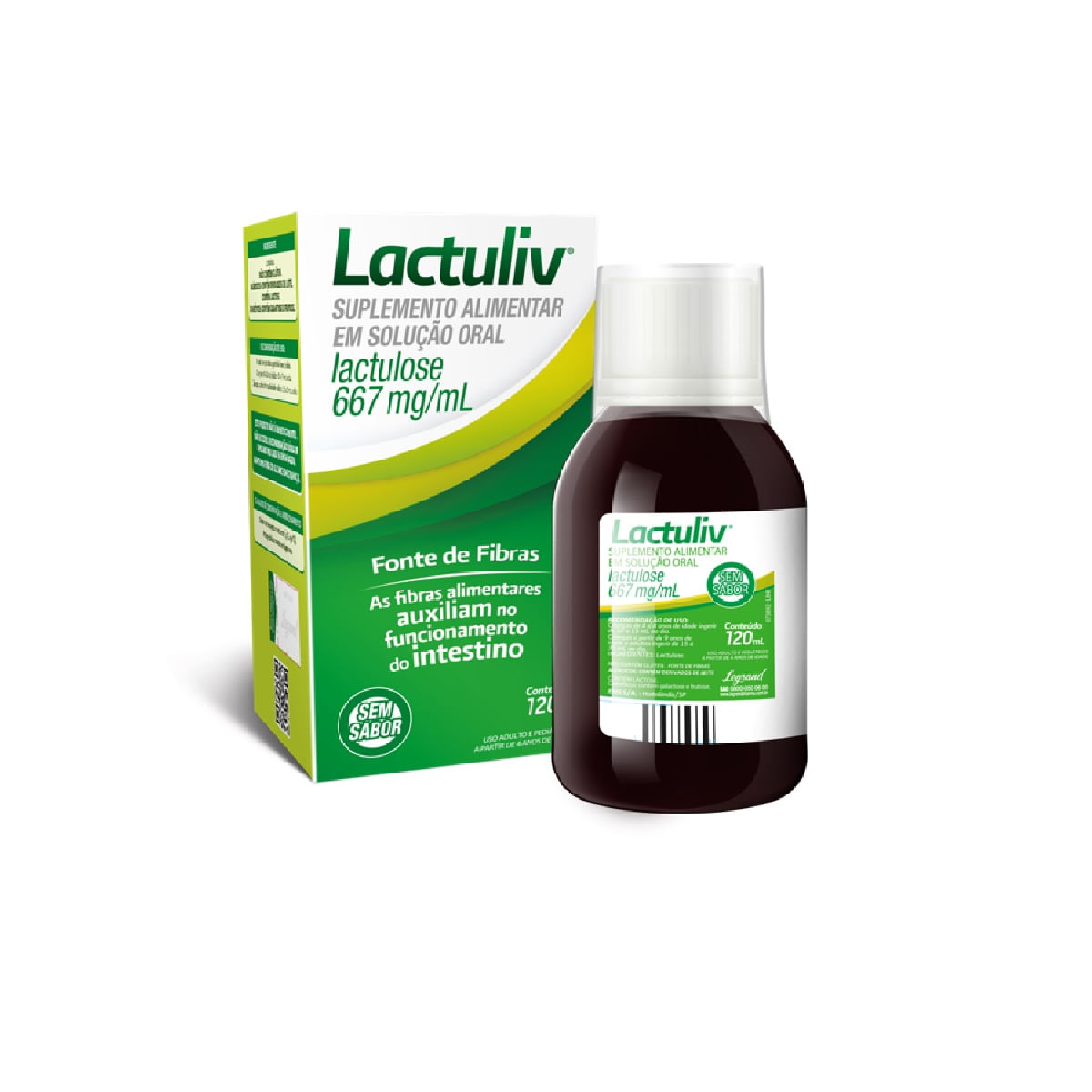 Encontraproduto.com.br - Lactuliv 667mg Xarope Sem Sabor 120ml