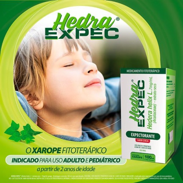 Encontraproduto.com.br - Hedra Expec Xarope 7mg com 100ml - Legrand