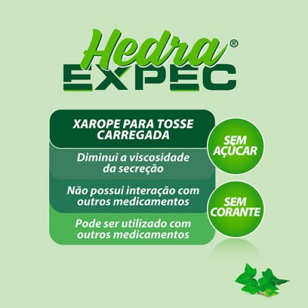 Encontraproduto.com.br - Hedra Expec Xarope 7mg com 100ml - Legrand