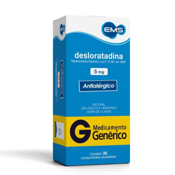Encontraproduto.com.br - Desloratadina 5mg Ems 30 Comprimidos