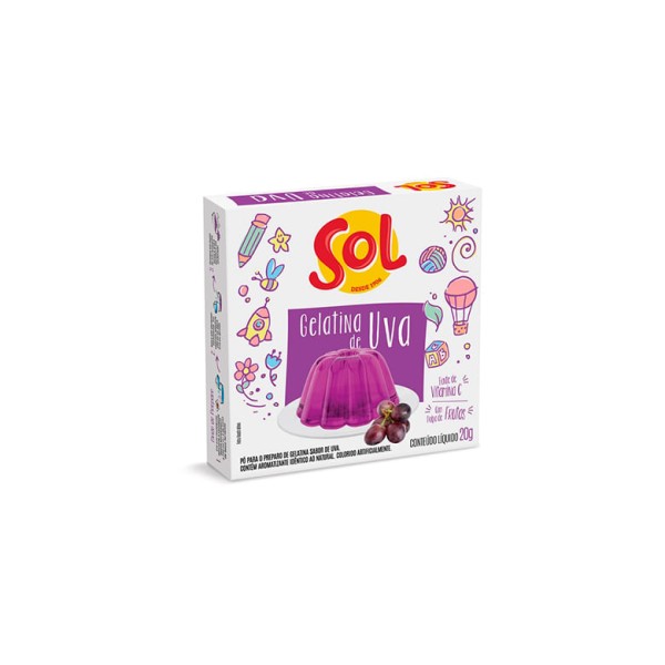 Encontraproduto.com.br - Gelatina Sol Uva 20g
