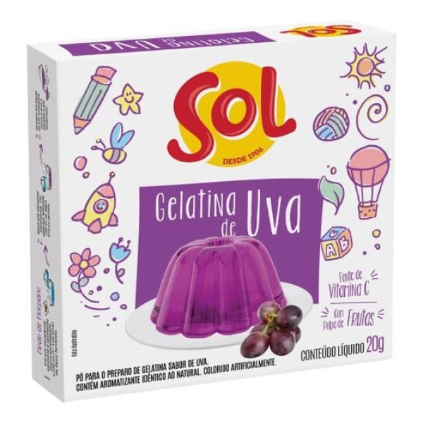 Encontraproduto.com.br - Gelatina Sol Uva 20g