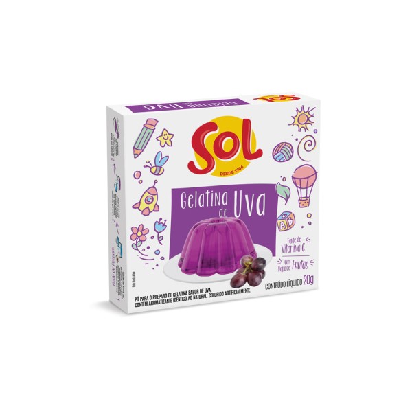 Encontraproduto.com.br - Gelatina Sol Uva 20g