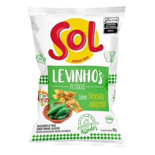 Encontraproduto.com.br - Salgadinho Sol Levinho Pimenta Jalapeno 90g