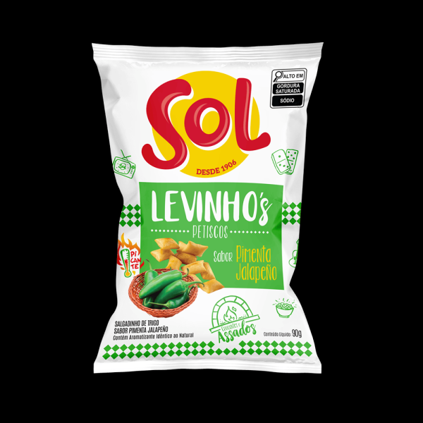 Encontraproduto.com.br - Salgadinho Sol Levinho Pimenta Jalapeno 90g