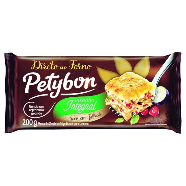 Encontraproduto.com.br - Massa para Lasanha Integral Tradicional Petybon 200g