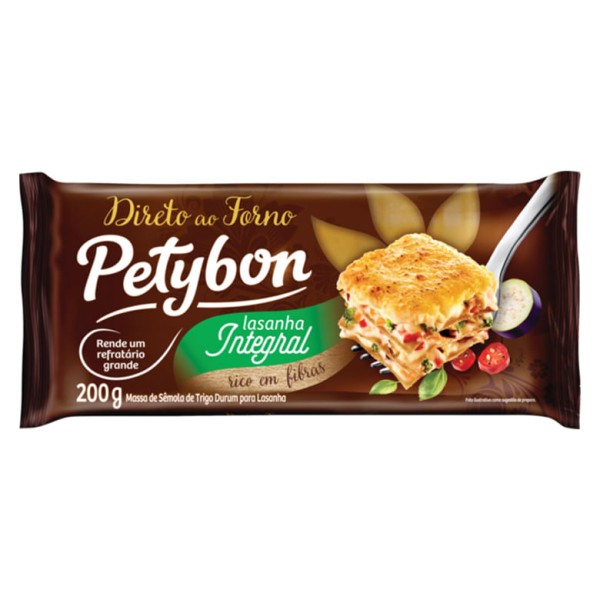 Encontraproduto.com.br - Massa para Lasanha Integral Tradicional Petybon 200g